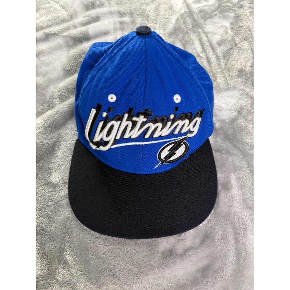 Zephyr Lightning Snapback Hat Tampa Bay NHL Hockey OS Blue 2000s